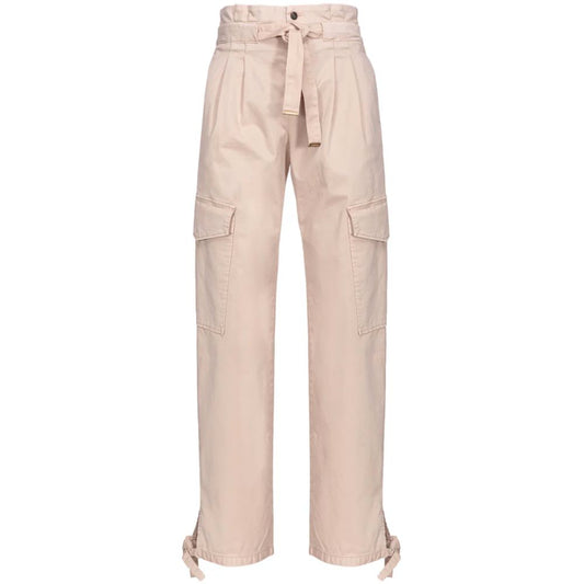 PINKO Pink Cotton Women Trouser With Cargo Pockets