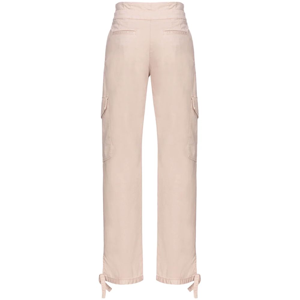 PINKO Pink Cotton Women Trouser With Cargo Pockets