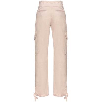 PINKO Pink Cotton Women Trouser With Cargo Pockets