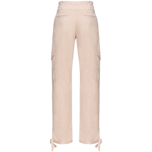 PINKO Pink Cotton Women Trouser With Cargo Pockets
