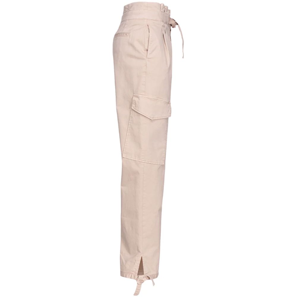 PINKO Pink Cotton Women Trouser With Cargo Pockets