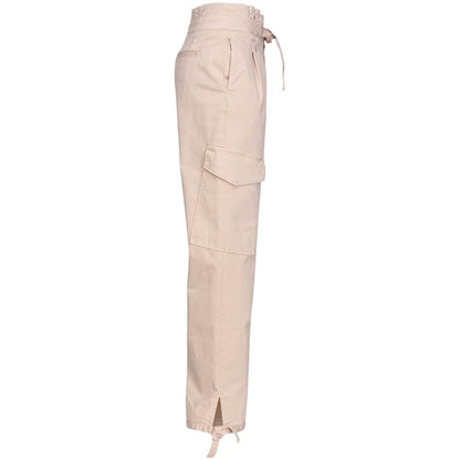 PINKO Pink Cotton Women Trouser With Cargo Pockets