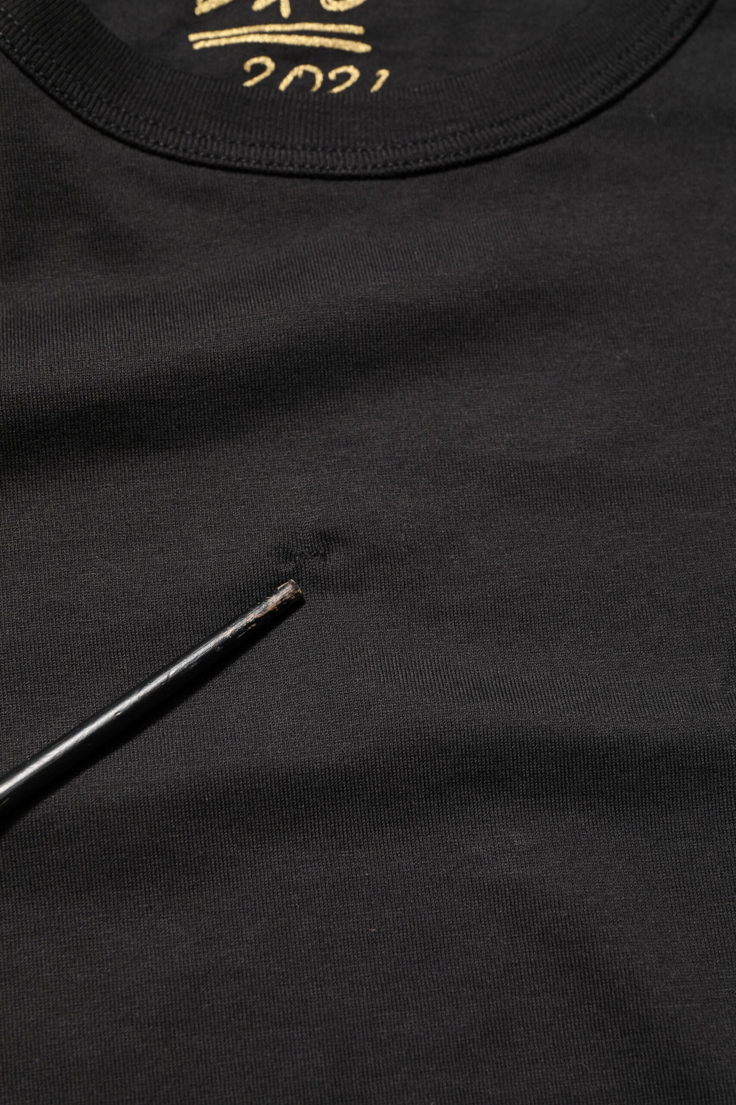 Dolce &amp; Gabbana Schwarzes Goodluck 2021 Baumwoll-T-Shirt mit Rundhalsausschnitt