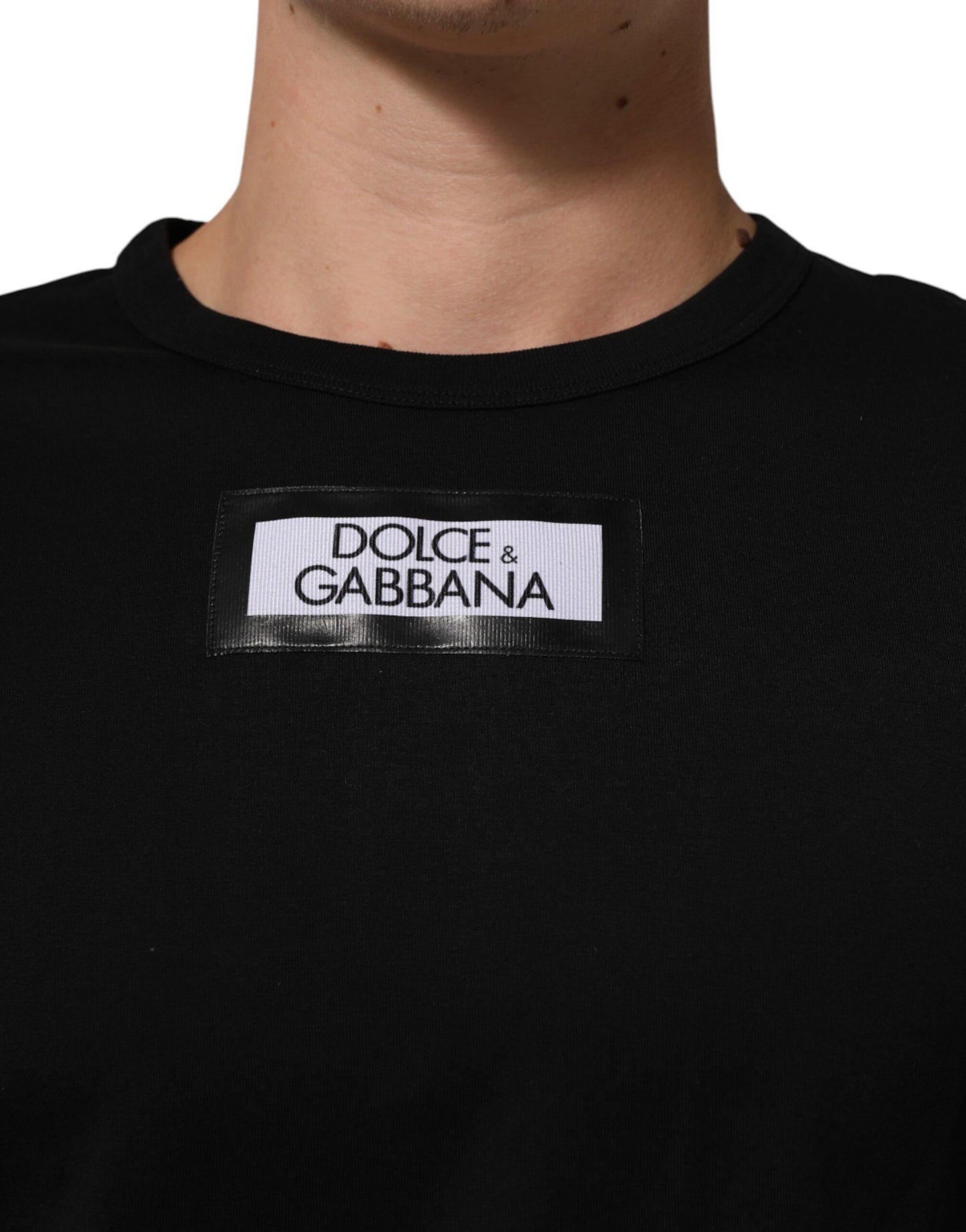 Dolce &amp; Gabbana Schwarzes DGRoyals-T-Shirt aus Baumwolle für Herren mit Rundhalsausschnitt