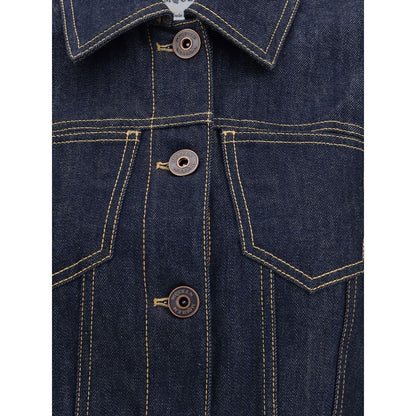 Alexander McQueen Jeansjacke mit spitzen Schultern