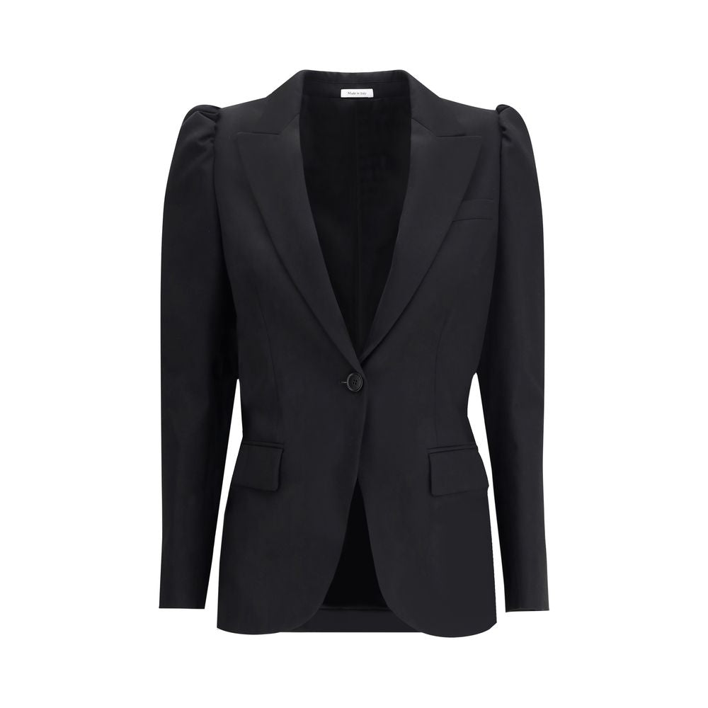 Alexander McQueen Schwarze einreihige Jacke