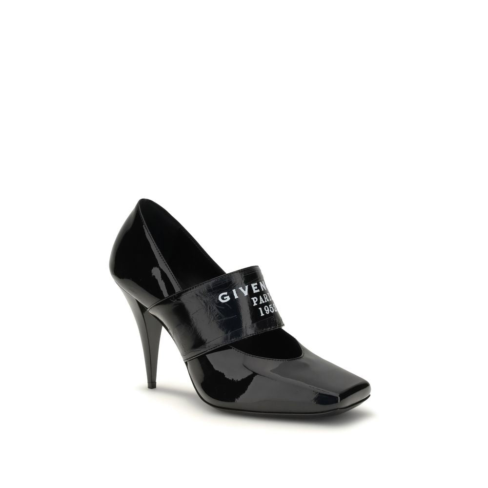 Givenchy Pumps aus schwarzem Kalbsleder mit Bos Taurus-Absatz