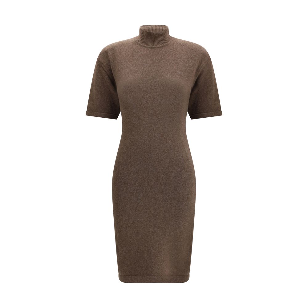 Jacquemus braunes, lässiges Kleid aus Merinowolle
