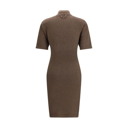 Jacquemus braunes, lässiges Kleid aus Merinowolle