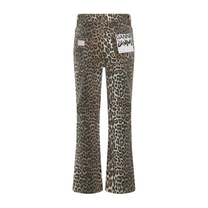 Ganni Hose mit Animalprint