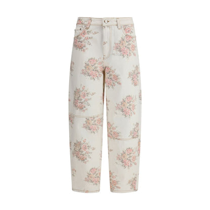 Ganni Multicolor Cotton Jeans Denim