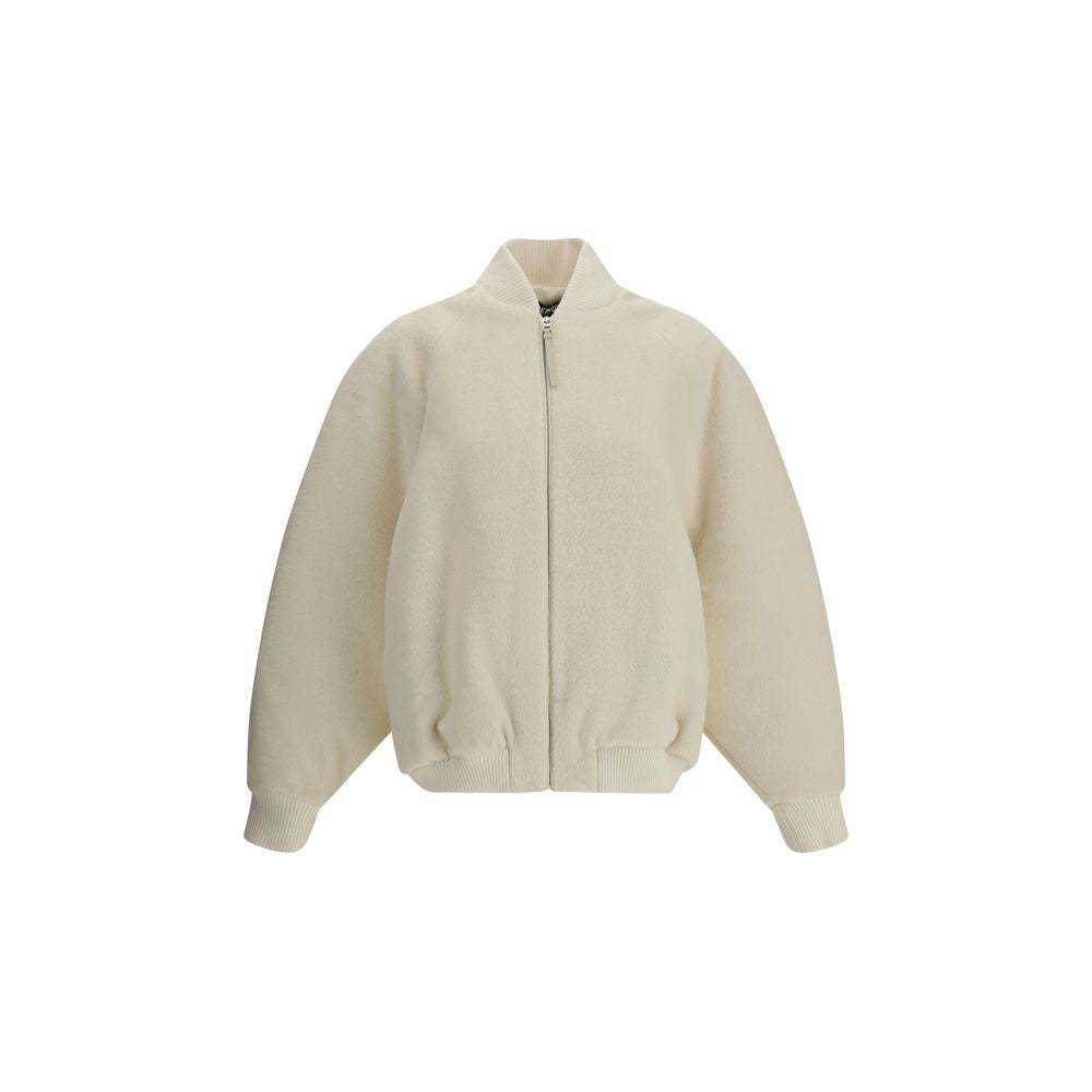 Jacquemus Bomberjacke aus weißer Wolle
