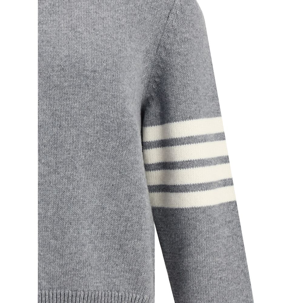 Thom Browne Graues Fleece-Sweatshirt aus Wolle
