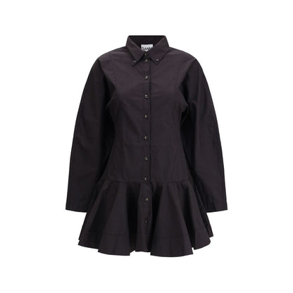Ganni Black Cotton Casual Dress