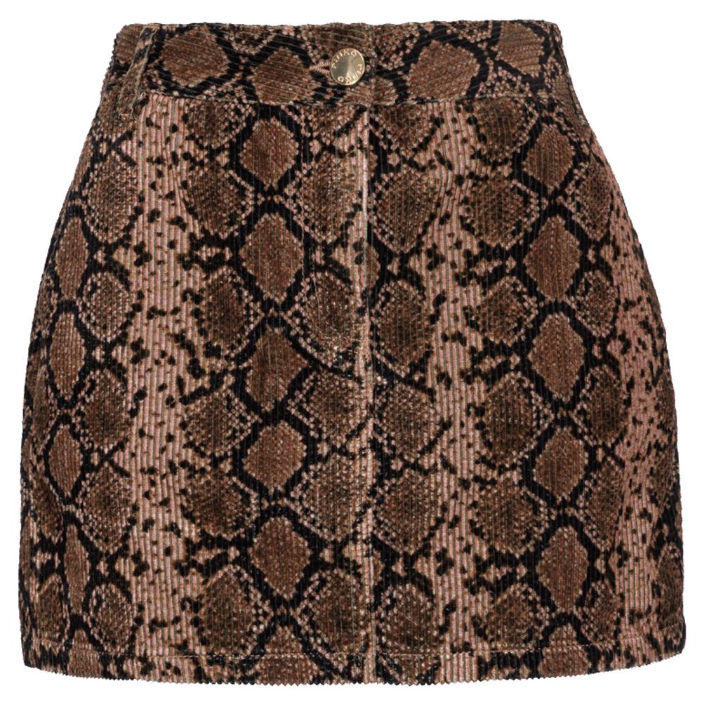 PINKO Brown Cotton Women's Miniskirt