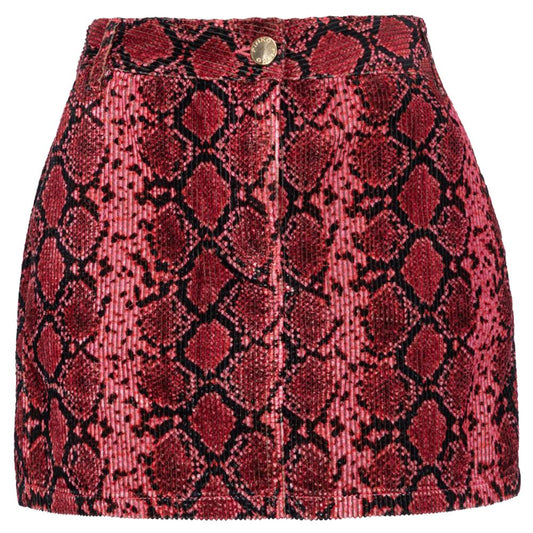 PINKO Red Cotton Women's Miniskirt