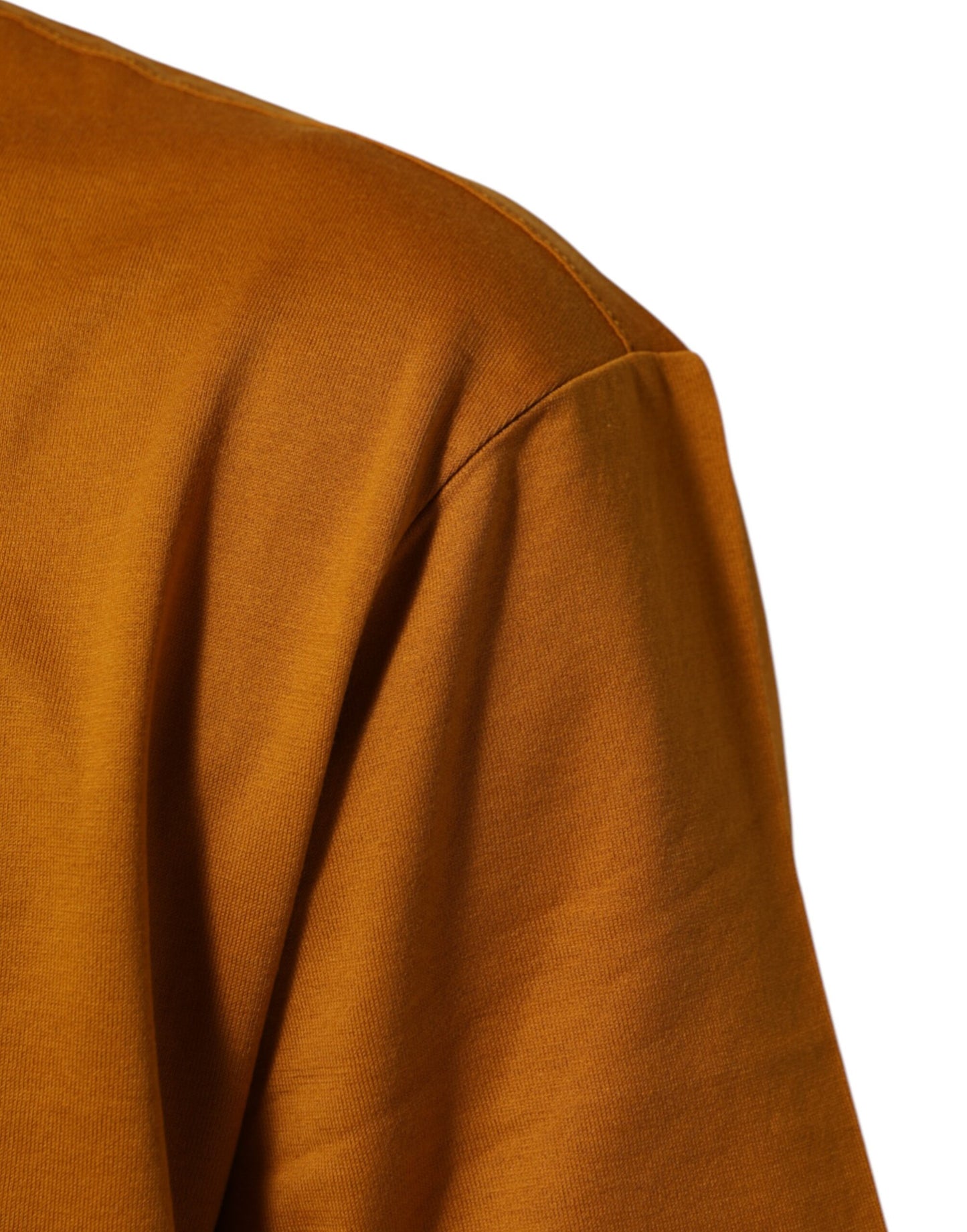 Dolce &amp; Gabbana – Goldbraunes T-Shirt mit Rundhalsausschnitt und kurzen Ärmeln