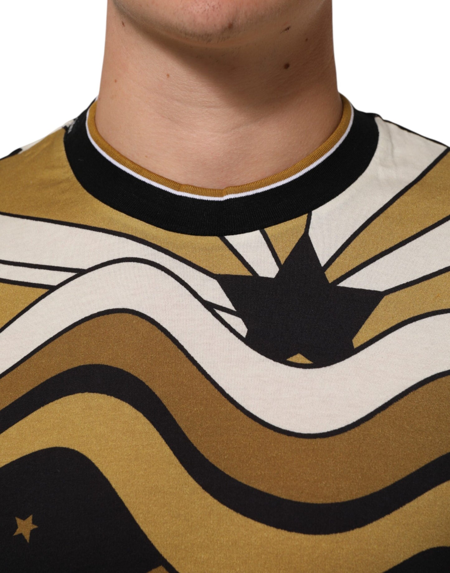 Dolce &amp; Gabbana – Mehrfarbiges T-Shirt mit Rundhalsausschnitt und Millennials-Stern