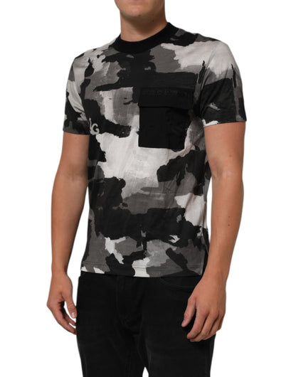 Dolce &amp; Gabbana – Mehrfarbiges Camouflage-T-Shirt für Herren mit kurzen Ärmeln