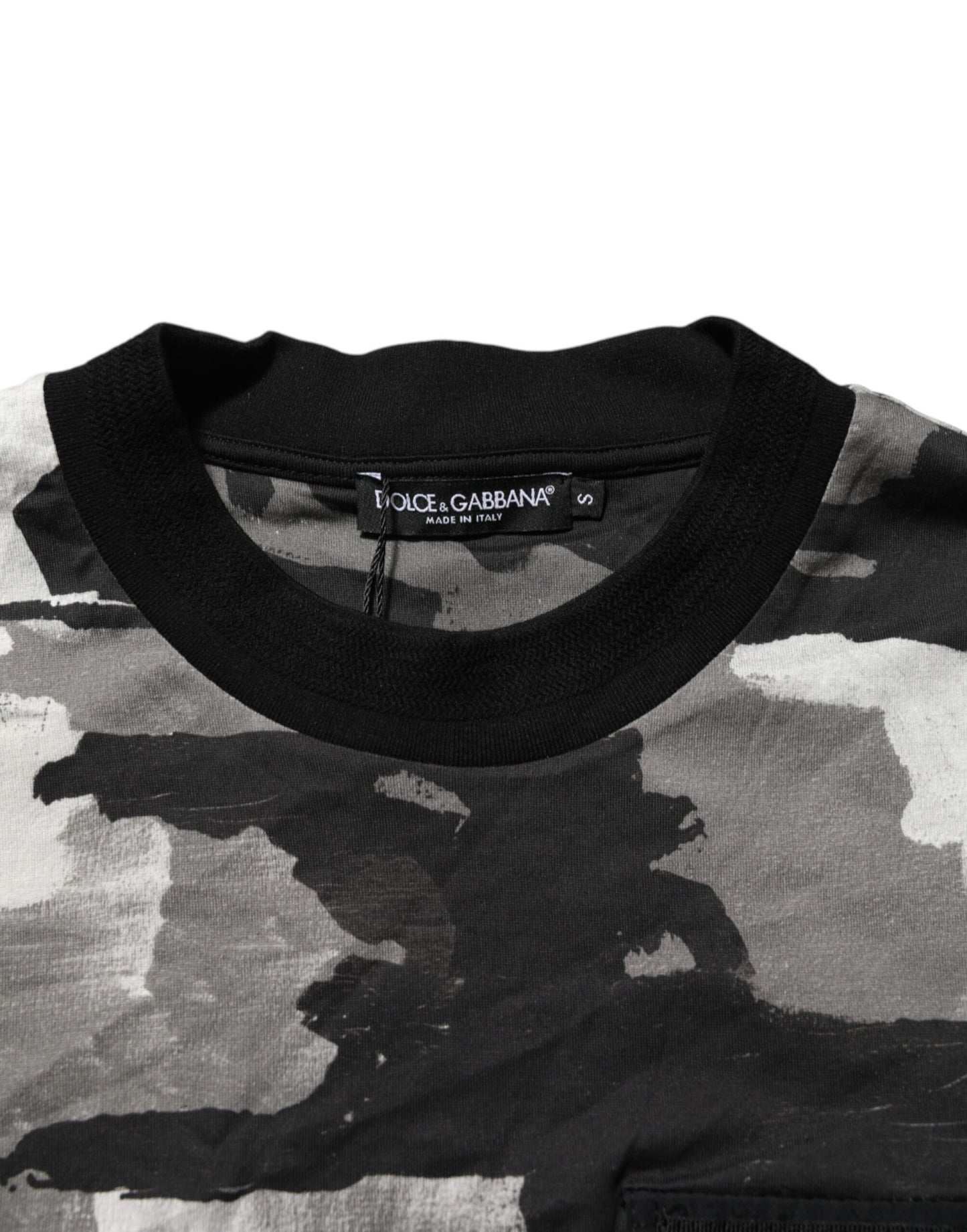 Dolce &amp; Gabbana – Mehrfarbiges Camouflage-T-Shirt für Herren mit kurzen Ärmeln