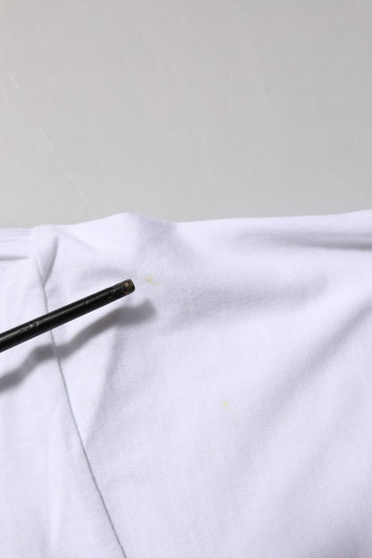 Dolce &amp; Gabbana – Weißes Baumwoll-T-Shirt mit Rundhalsausschnitt und grafischem Print