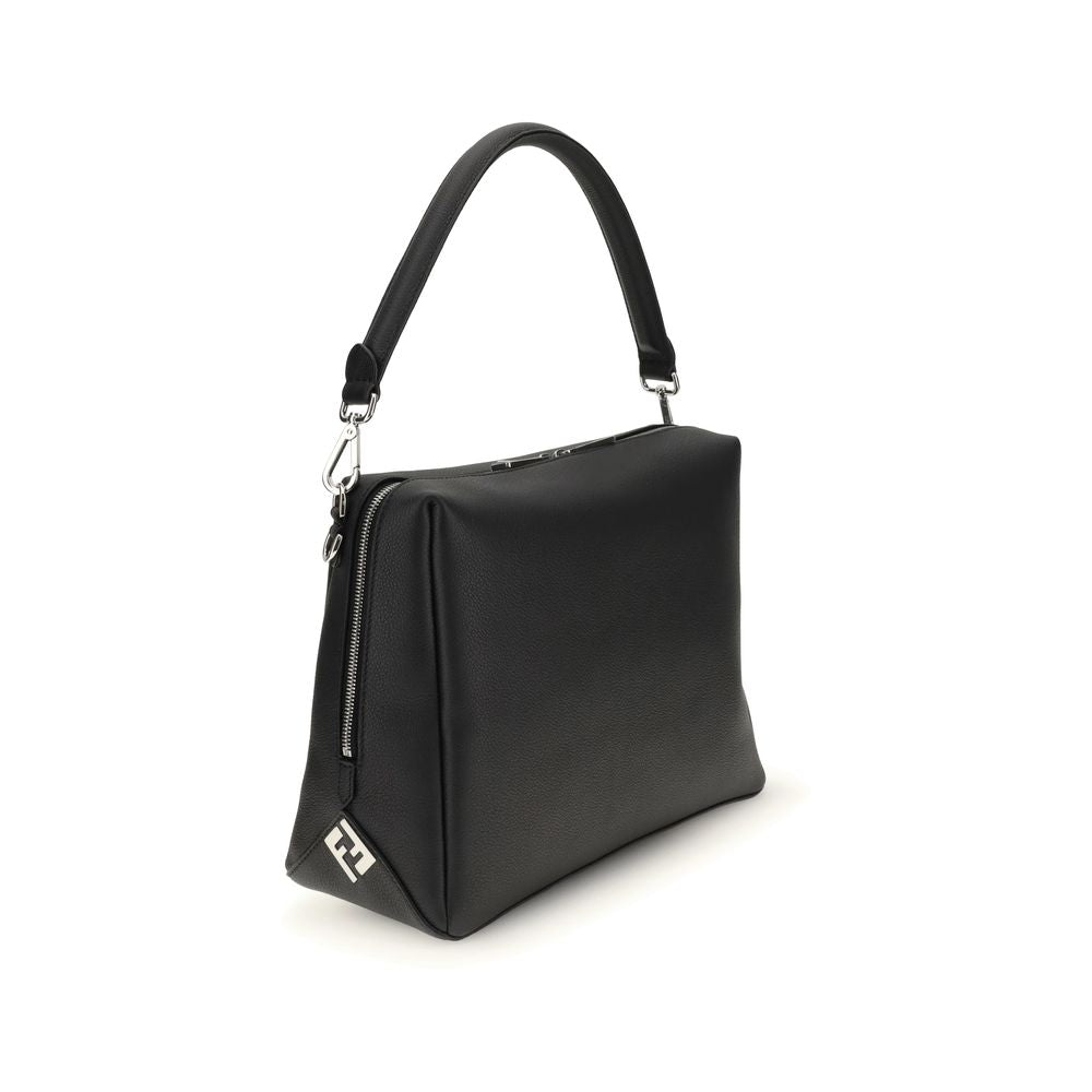 Fendi Schultertasche aus schwarzem Kalbsleder (Bos Taurus)