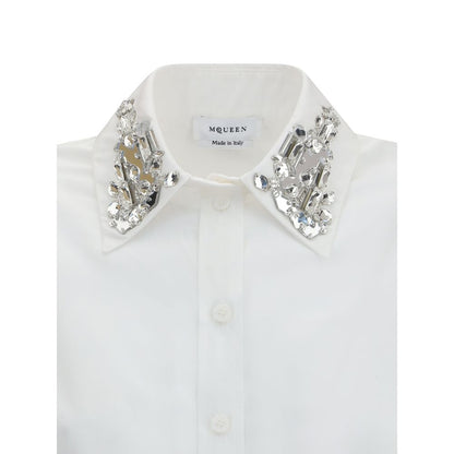 Alexander McQueen Langarmshirt mit verziertem Kragen