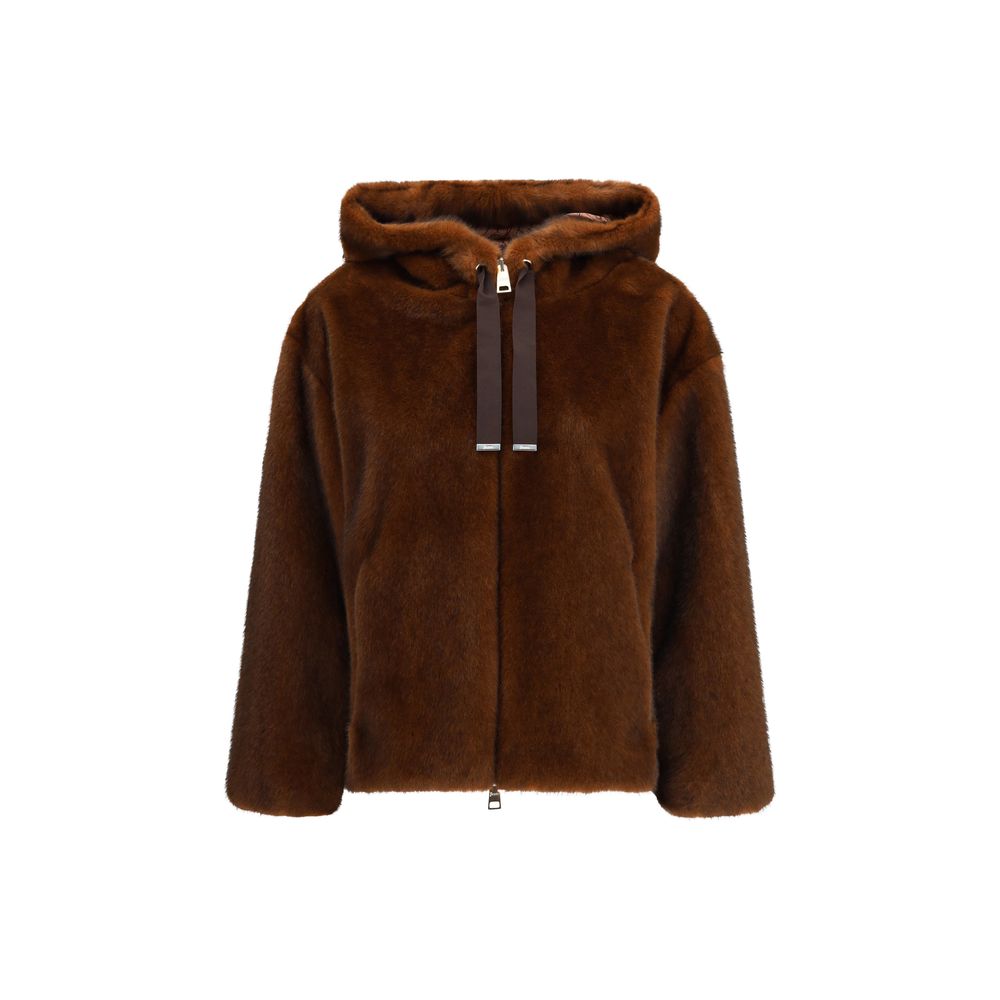 Herno Hooded Jacket in eco-fur
