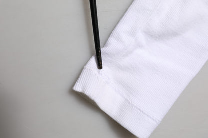 Dolce &amp; Gabbana – Weißes, langärmliges T-Shirt mit Knopfverschluss