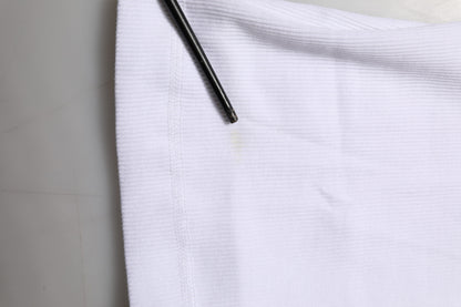 Dolce &amp; Gabbana – Weißes ärmelloses Tanktop mit Rundhalsausschnitt