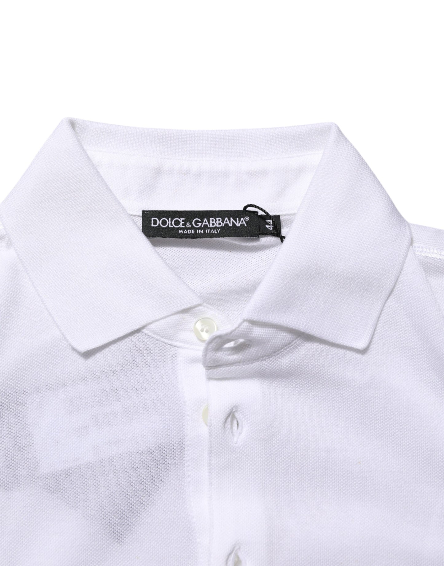 Dolce &amp; Gabbana – Weißes Poloshirt mit Kragen und kurzen Ärmeln