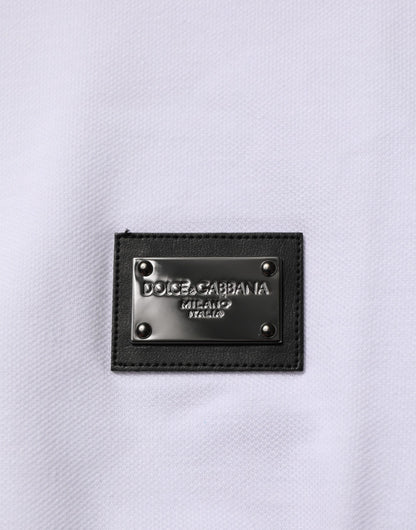 Dolce & Gabbana White Collared Short Sleeves Polo Men T-shirt