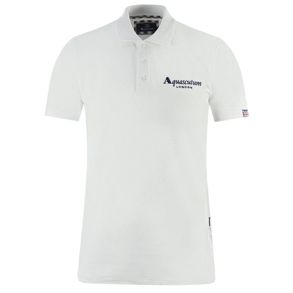 Aquascutum – Weißes Poloshirt aus Baumwolle