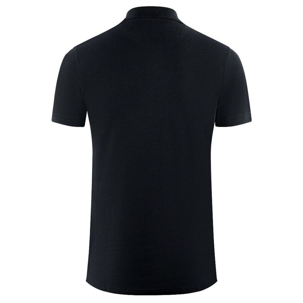 Aquascutum – Schwarzes Poloshirt aus Baumwolle