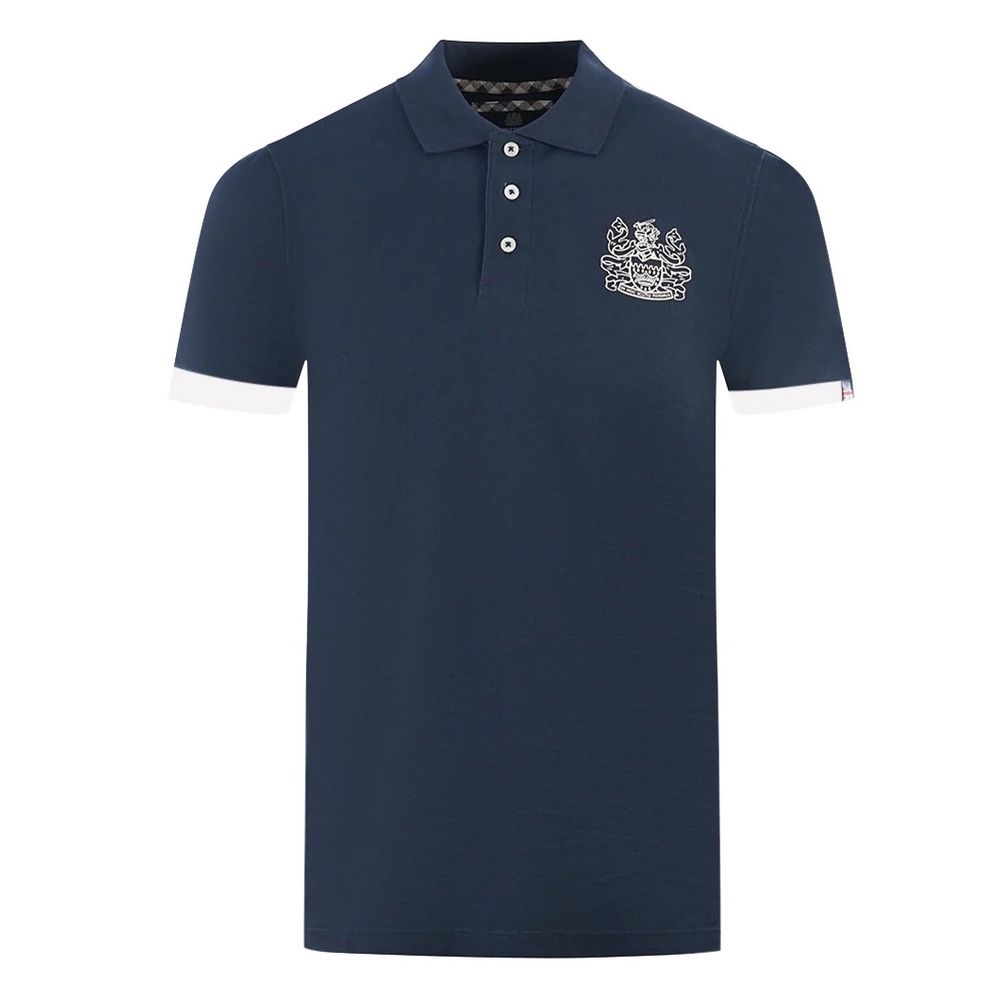 Aquascutum – Blaues Poloshirt aus Baumwolle