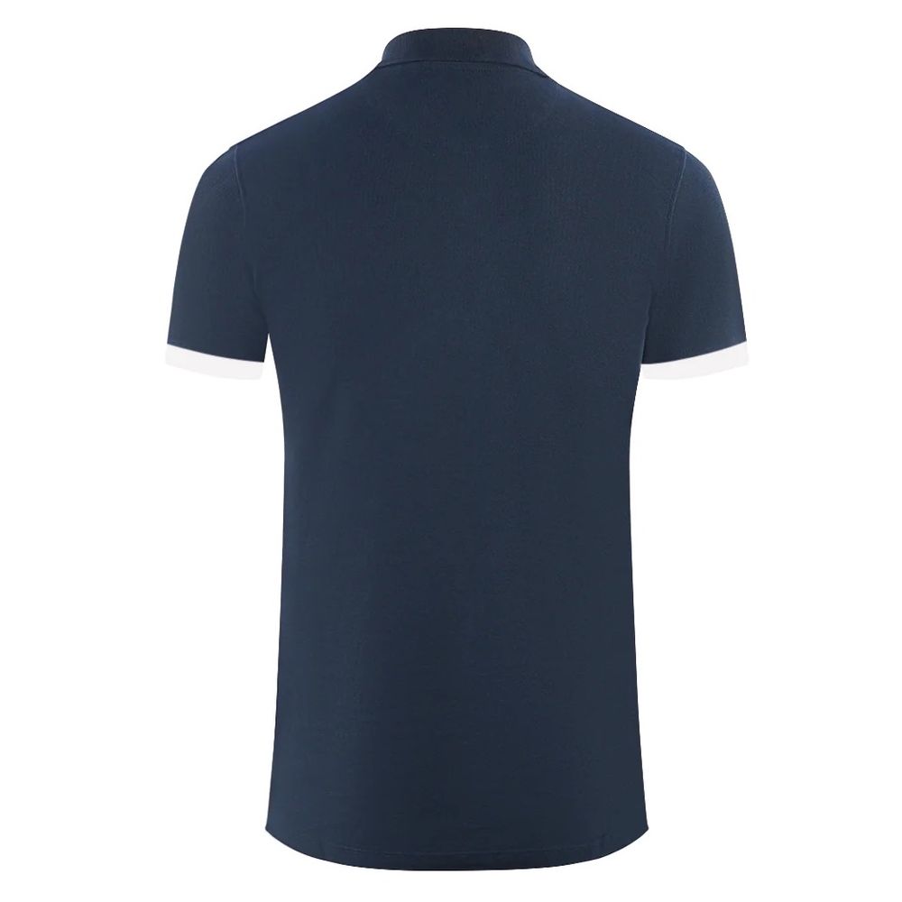 Aquascutum – Blaues Poloshirt aus Baumwolle