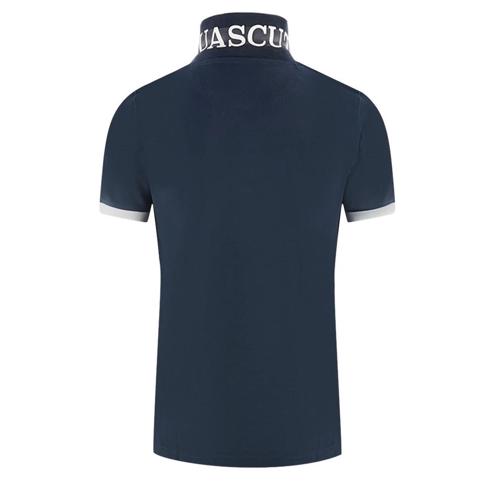 Aquascutum – Blaues Poloshirt aus Baumwolle