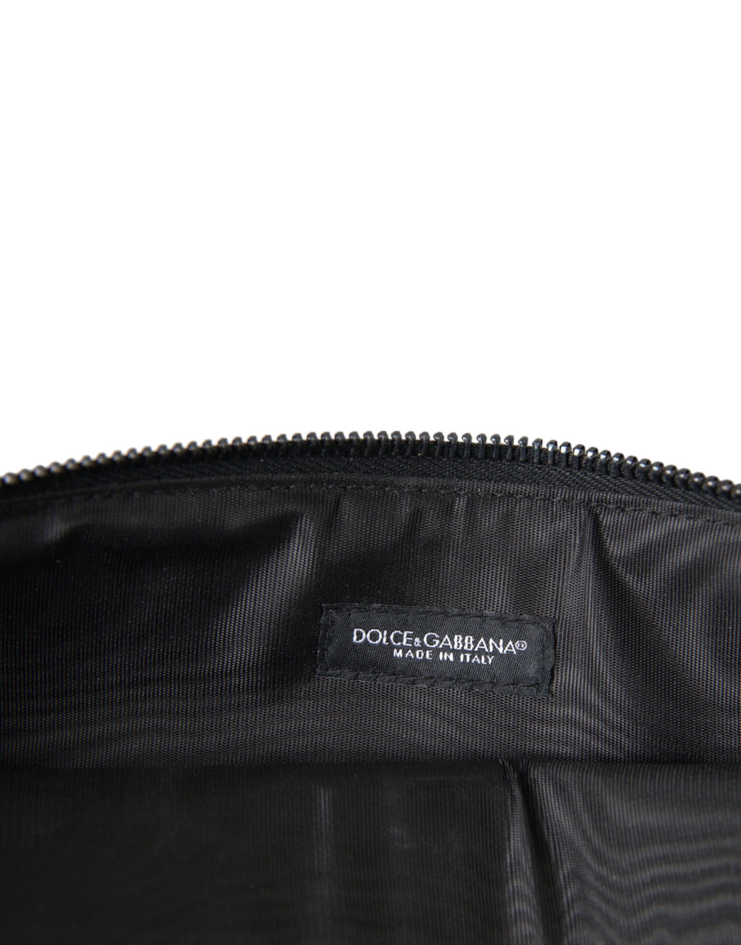 Dolce &amp; Gabbana – Mehrfarbige Aktentasche aus Jacquard mit Logo-Schild und Leopardenmuster