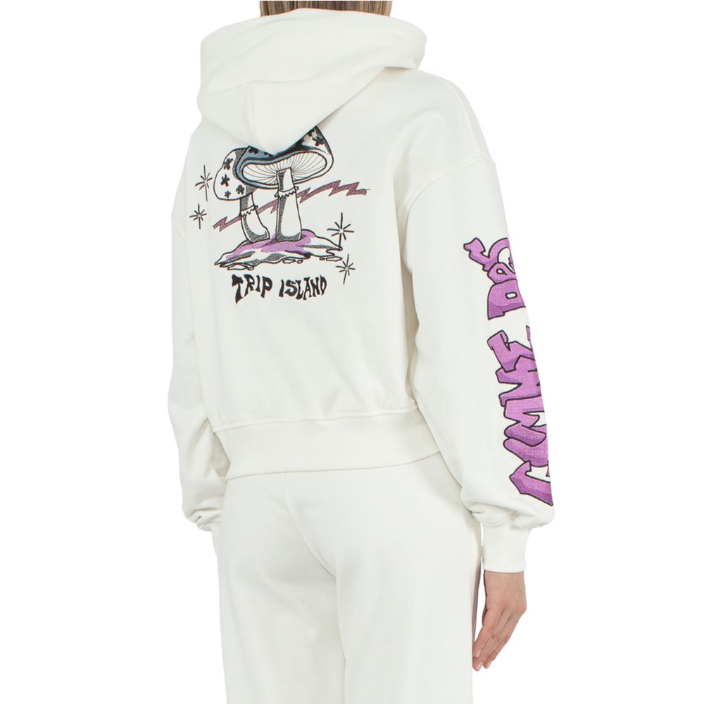 Comme Des Fuckdown Weißer Baumwollpullover für Damen