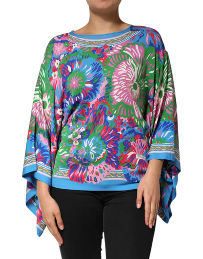 Dolce &amp; Gabbana – Tunika-Bluse mit mehrfarbigem Blumenmuster