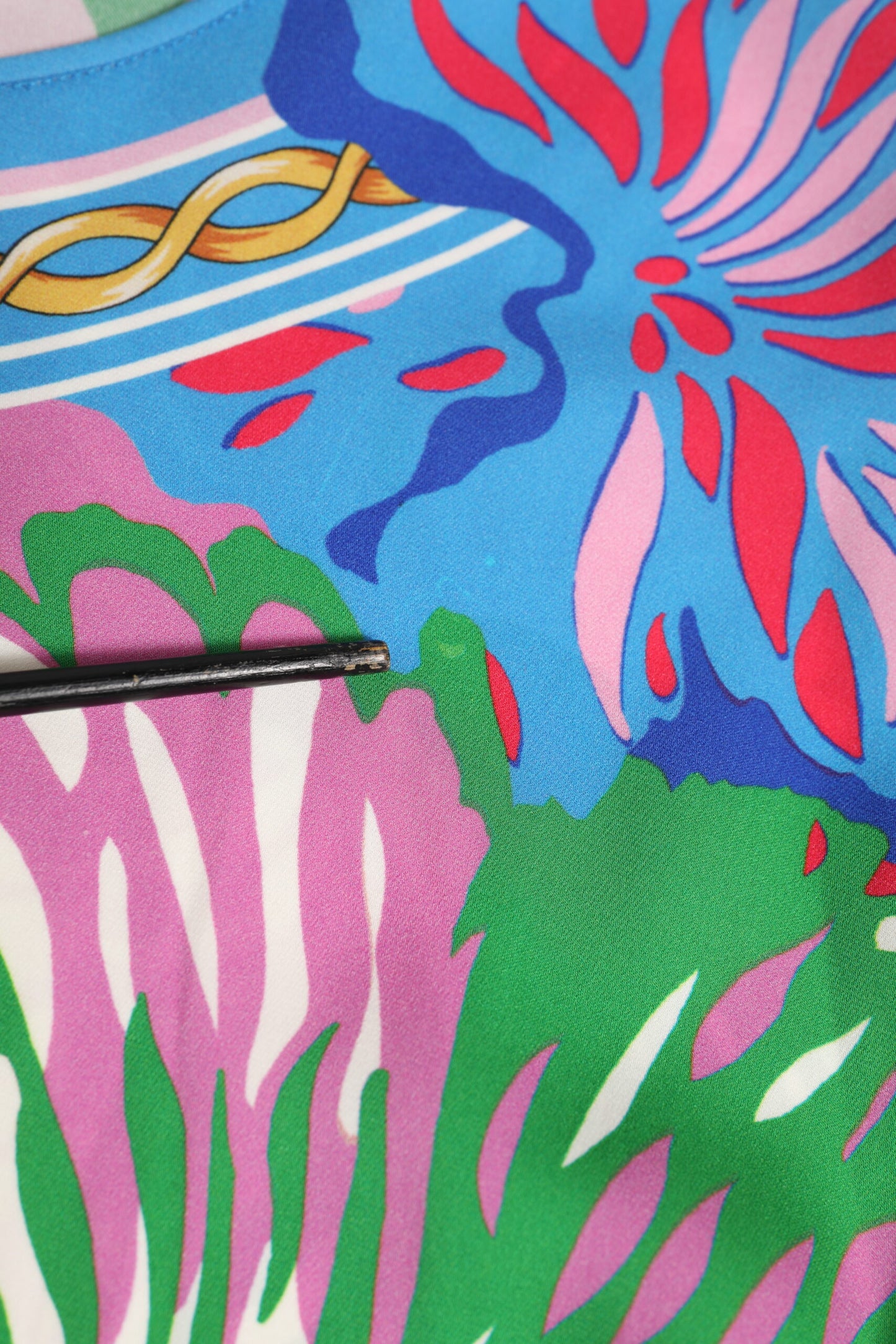 Dolce & Gabbana Multicolor Floral Print Silk Blouse Tunic Top