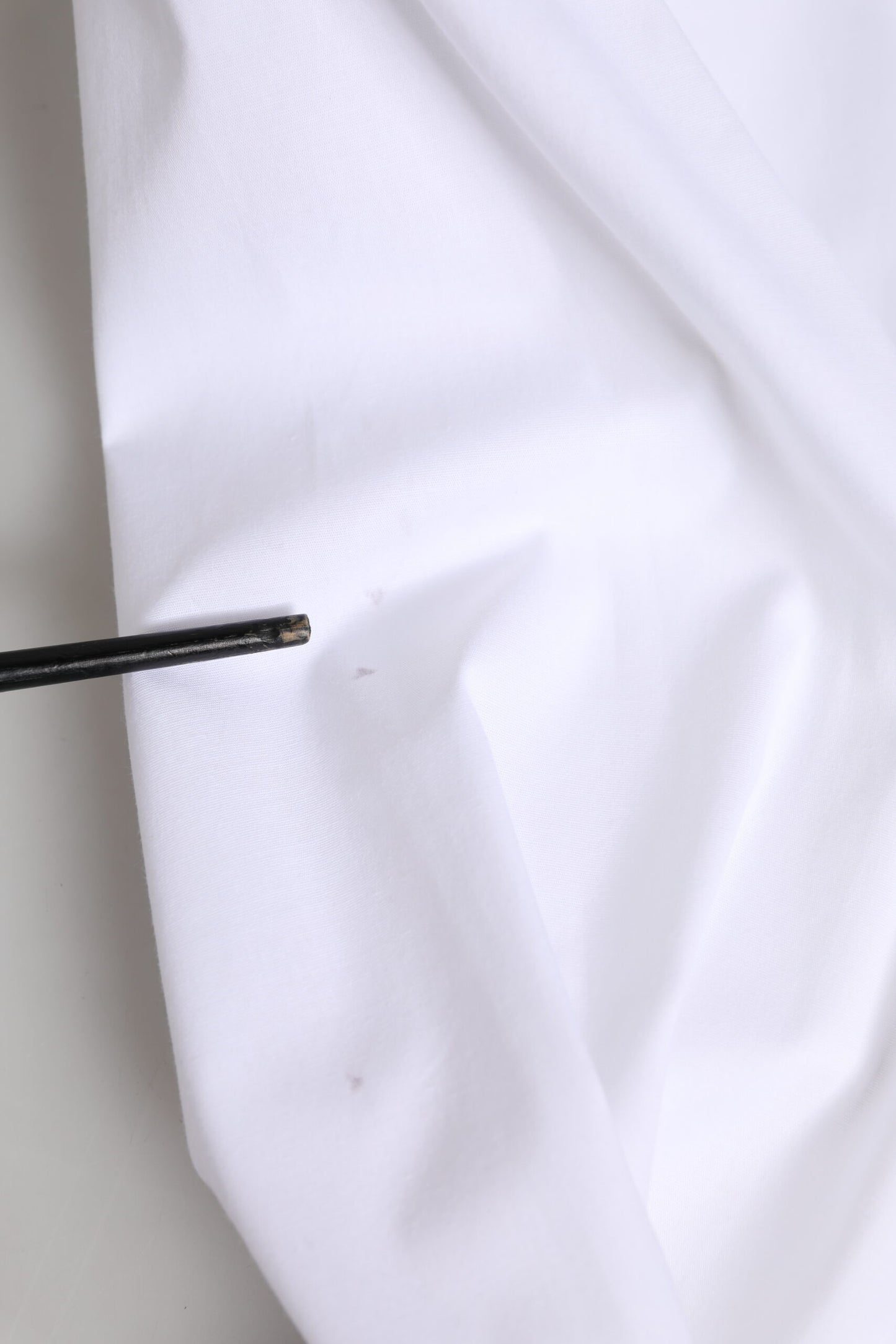 Dolce &amp; Gabbana – Weißes Hemdoberteil aus Baumwolle mit Kragen und Knöpfen