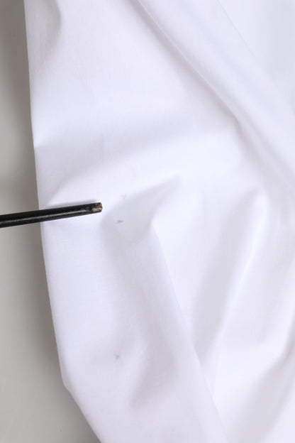 Dolce &amp; Gabbana – Weißes Hemdoberteil aus Baumwolle mit Kragen und Knöpfen