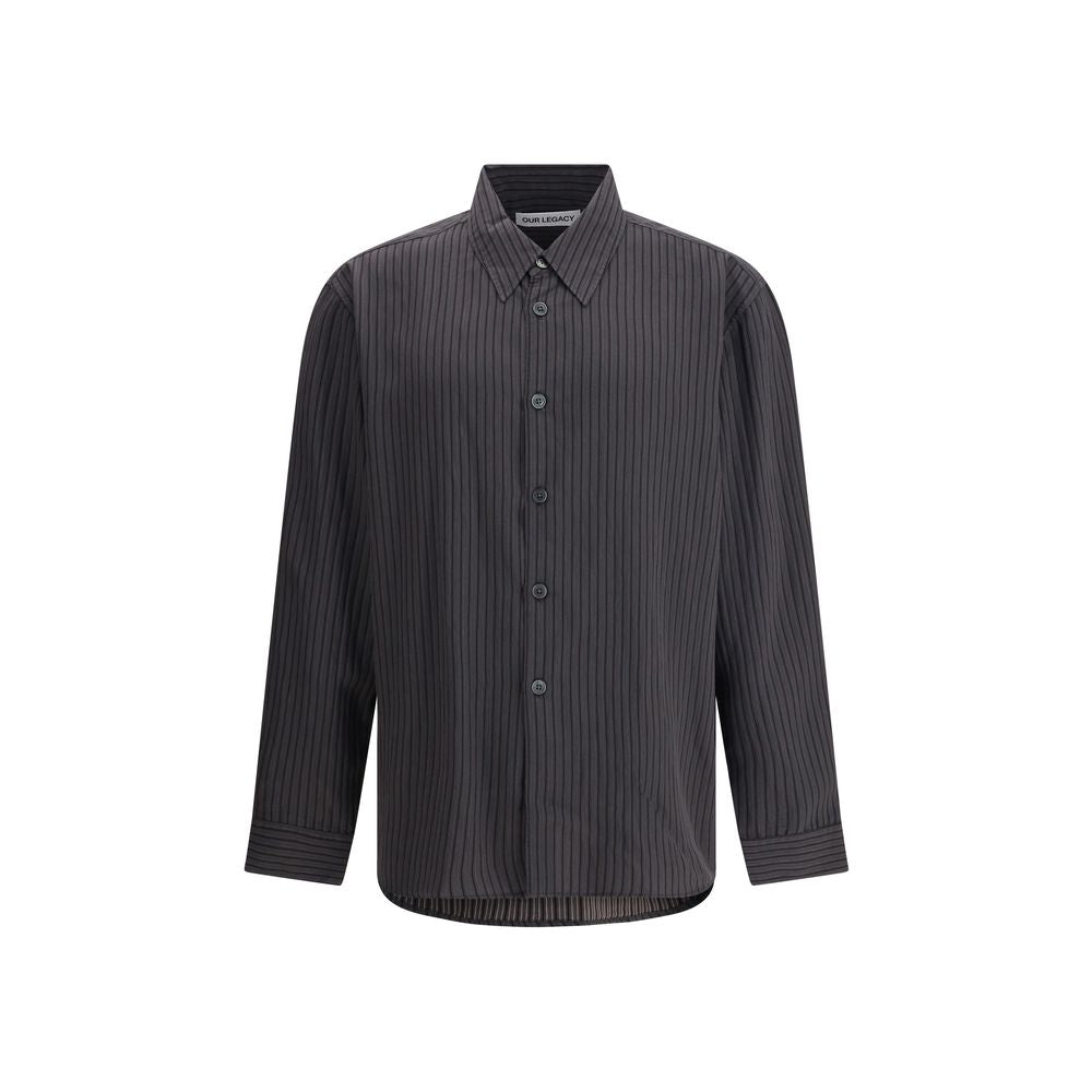 Our Legacy Gray Viscose Pattern Shirt