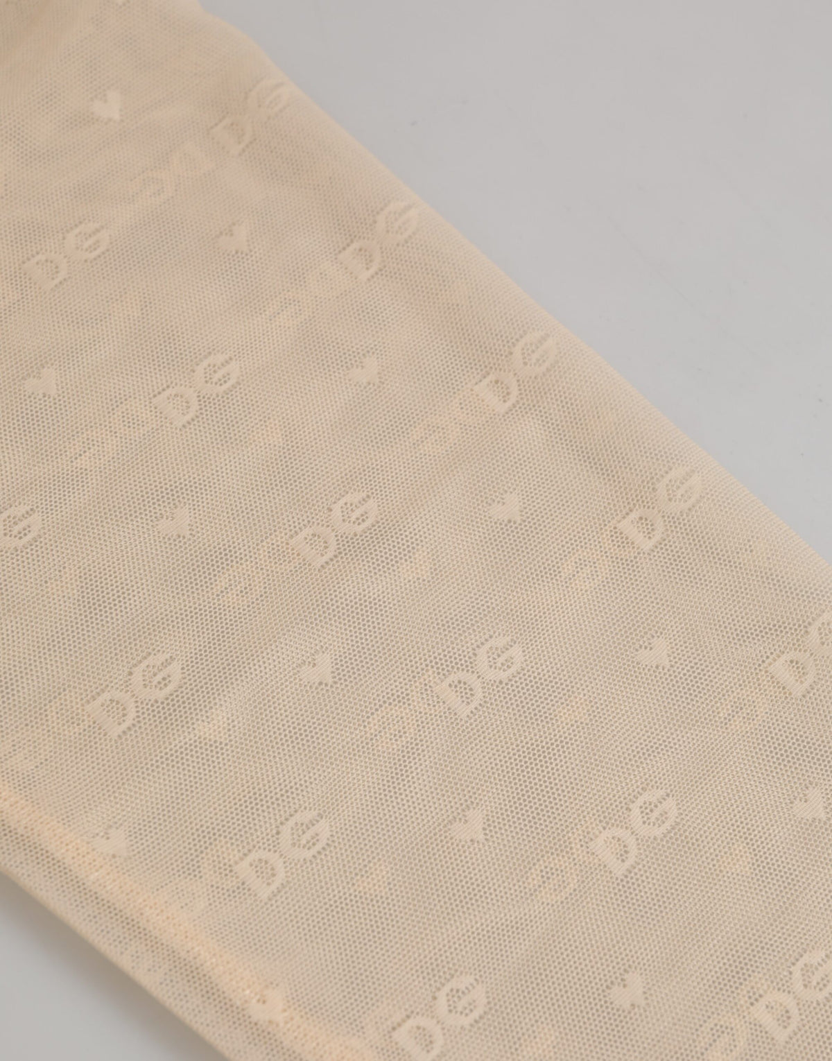 Dolce &amp; Gabbana Beige Nylon Logo Spitzen Leggings Hose Unterwäsche