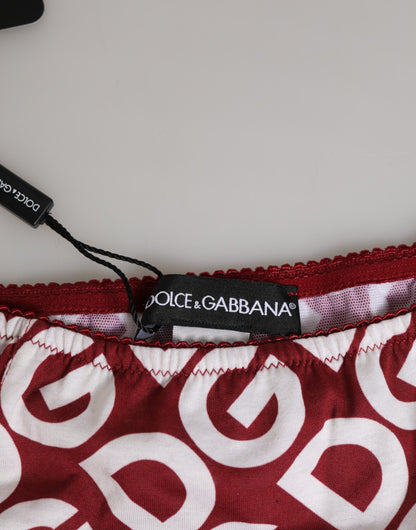 Dolce &amp; Gabbana Bordeaux DG Logo Slip Bottom Brief Unterwäsche
