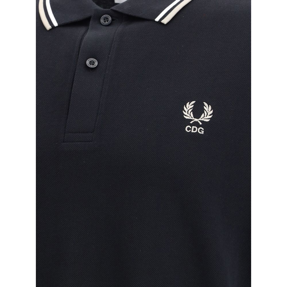 Kurzärmliges schwarzes Poloshirt von Comme Des Garçons