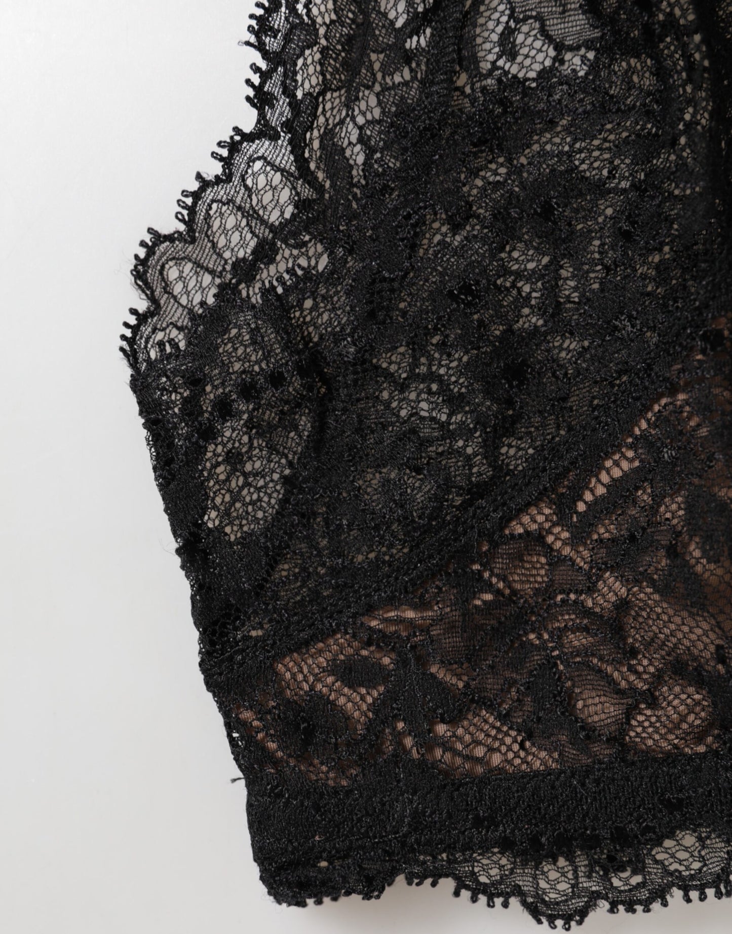 Dolce &amp; Gabbana – Schwarze, florale Spitzen-Unterhose aus Netzstoff