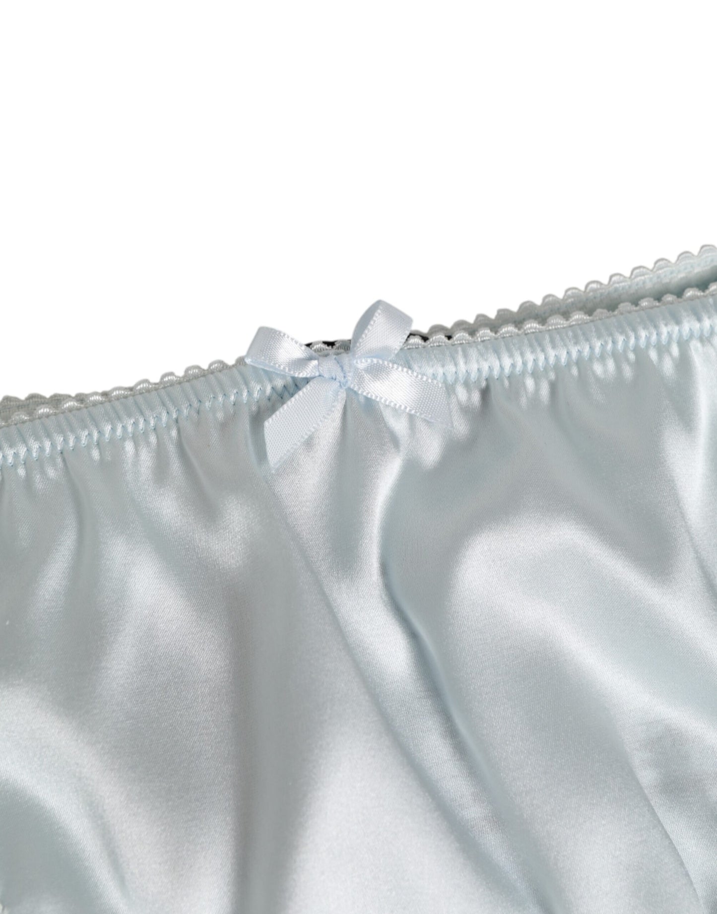 Dolce & Gabbana Gray Silk Satin Floral Lace Panty Brief Underwear