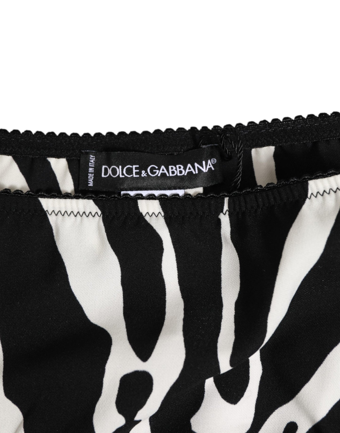Dolce &amp; Gabbana – Slip mit Zebra-Print in Schwarz und Weiß